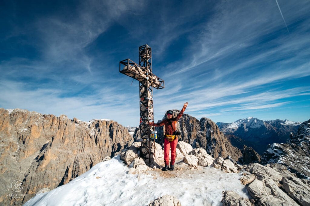 Sasso Piatto / Plattkofel Summit Cross, Dolomites