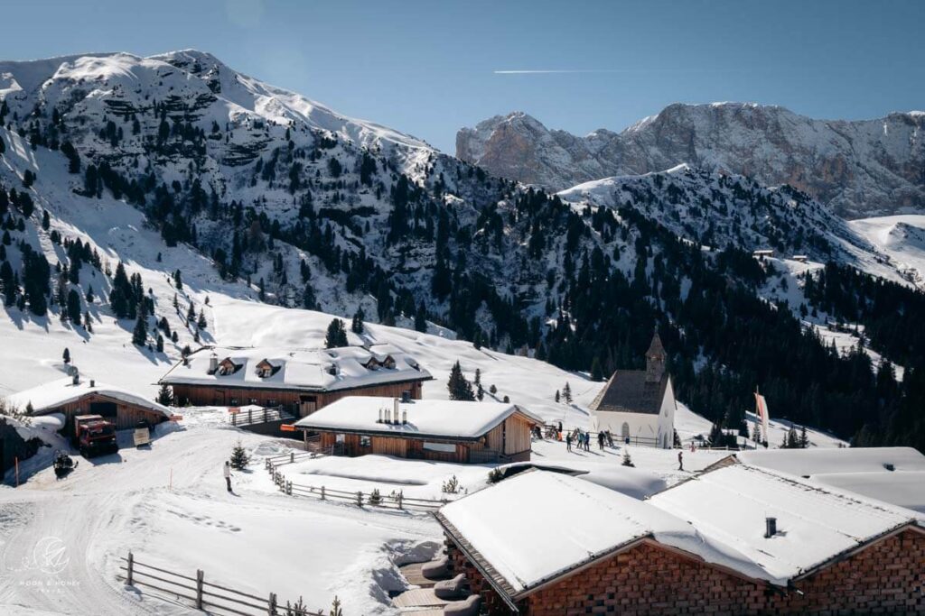Zallinger hamlet, Seiser Alm in winter