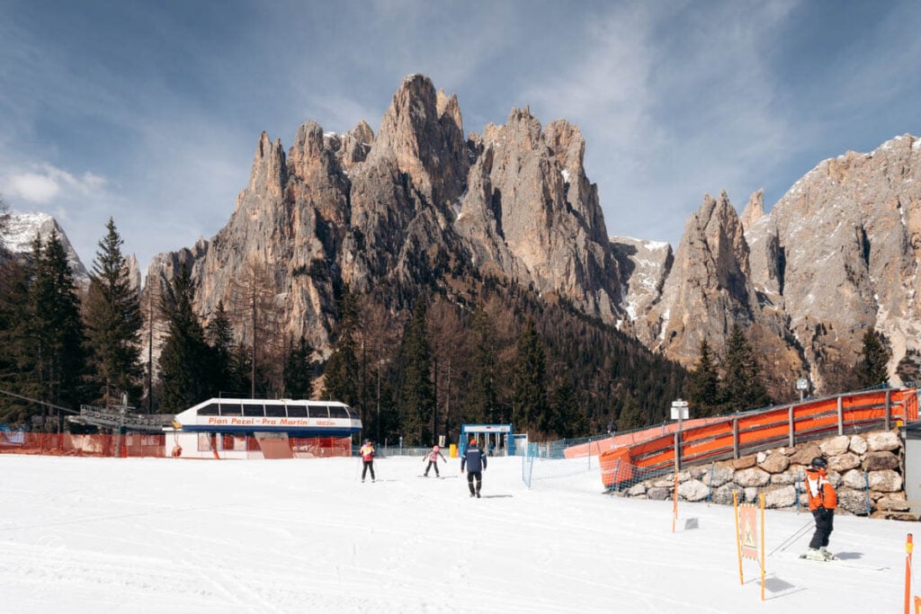 Ciampedie ski area, Val di Fassa Ski Resort, Dolomites