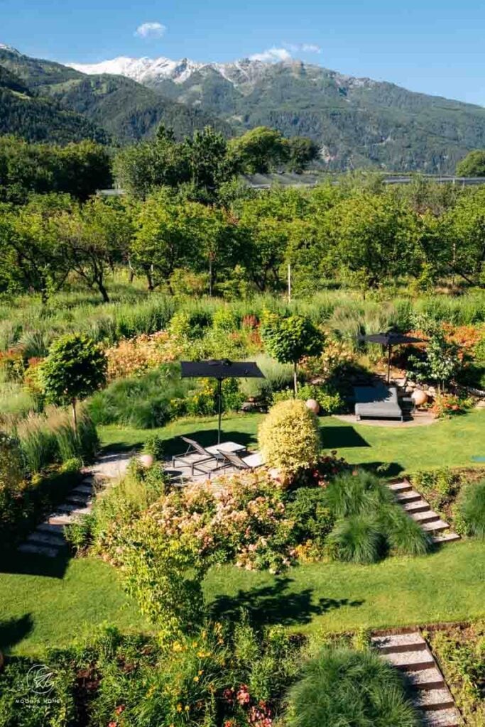 Garden of Boutique Hotel AMARIL, Val Venosta, South Tyrol, Italy