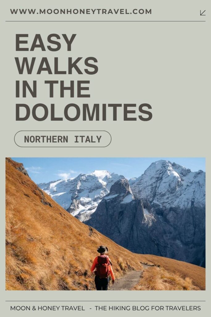 Easy Walks in the Dolomites: easy on the legs days, families with children, and elderly parents