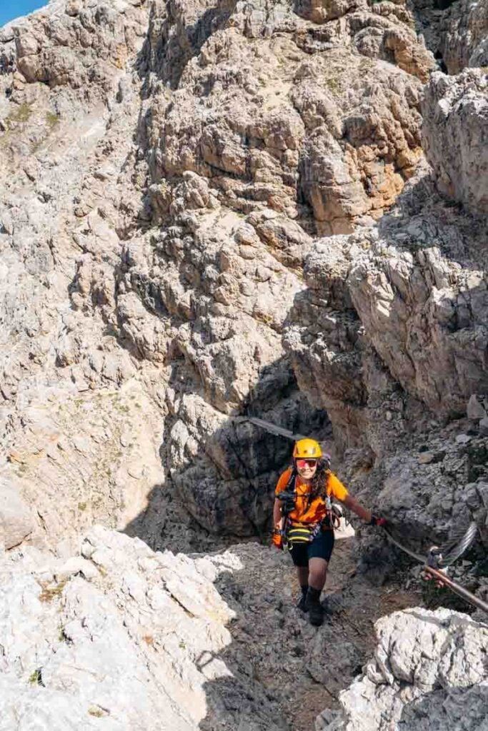 Climbing the Sentiero Kaiserjäger
