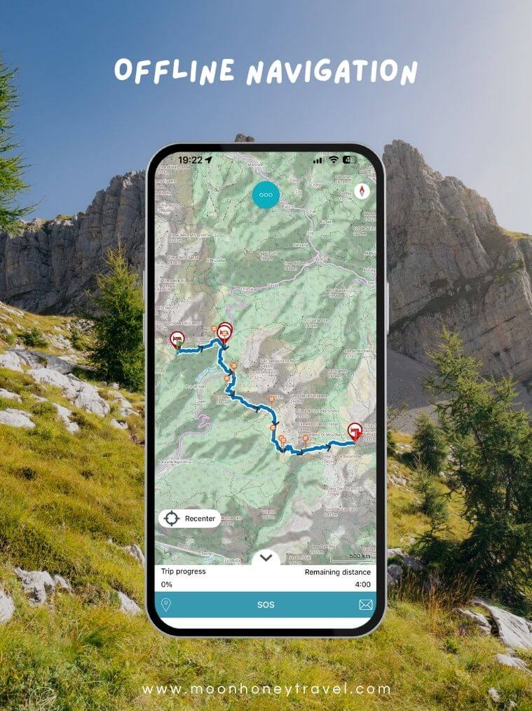 Adventure Base Offline Navigation App for Alta Via 1