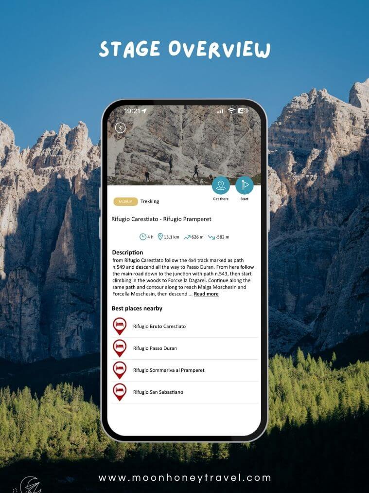 Adventure Base Offline Hiking App for Alta Via 1