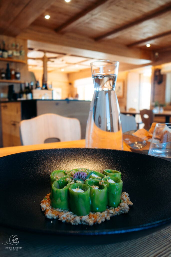 paccheri with mountain pesto and veal ragout, Da Aurelio Restaurant, Dolomites