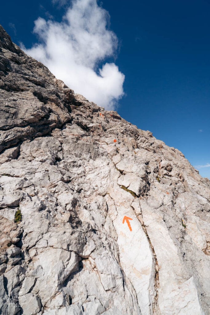 Piz Lech Dlacè (Eisseespitze), Lichtenfelser Steig, Dolomites