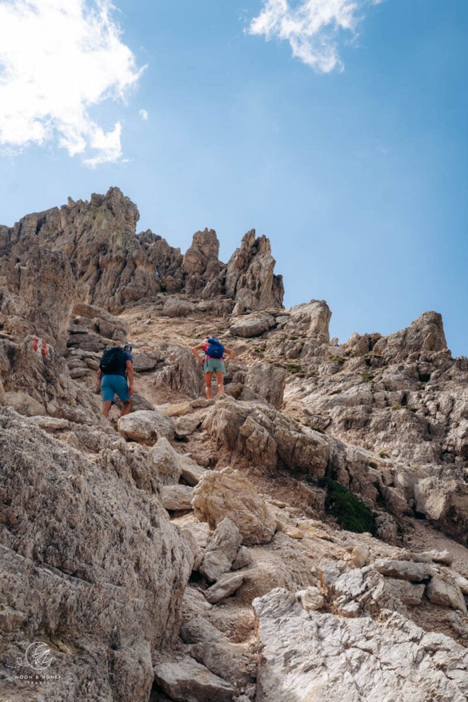 Sassongher trail difficulty, Alta Badia, Dolomites