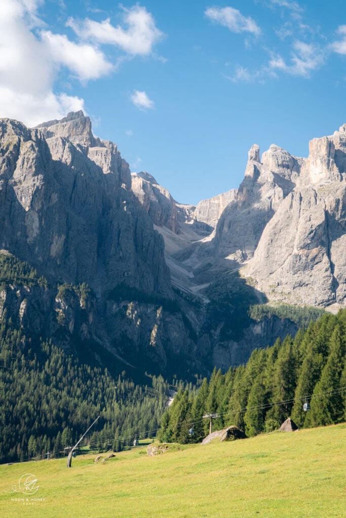 View of Val Mezdรฌ from Colfosco, Alta Badia