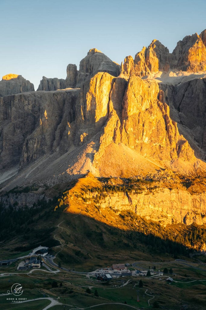Passo Gardena at Sunset, Dolomites