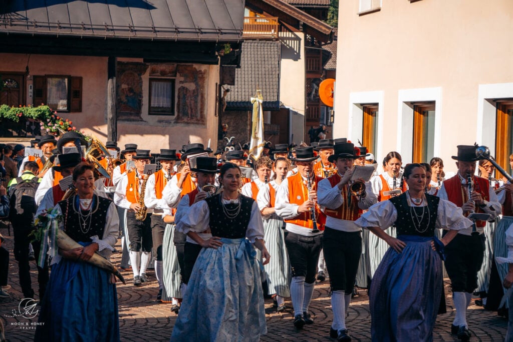 Folk Music Band, Gran Festa del Desmontegar, Primiero Valley, Pale di San Martino Dolomites